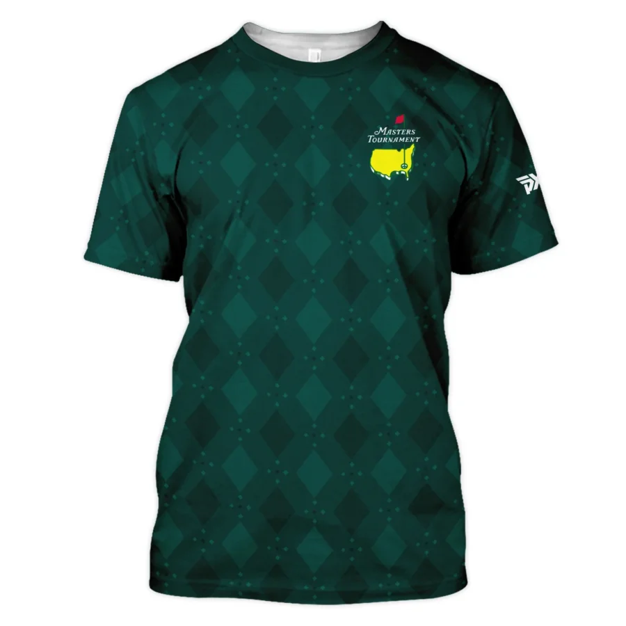 Dark Green Argyle Plaid Pattern Golf Masters Tournament Unisex T-Shirt Style Classic T-Shirt