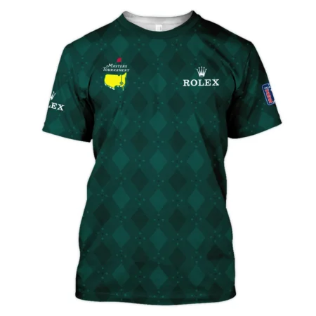 Dark Green Argyle Plaid Pattern Golf Masters Tournament Rolex Unisex T-Shirt Style Classic T-Shirt