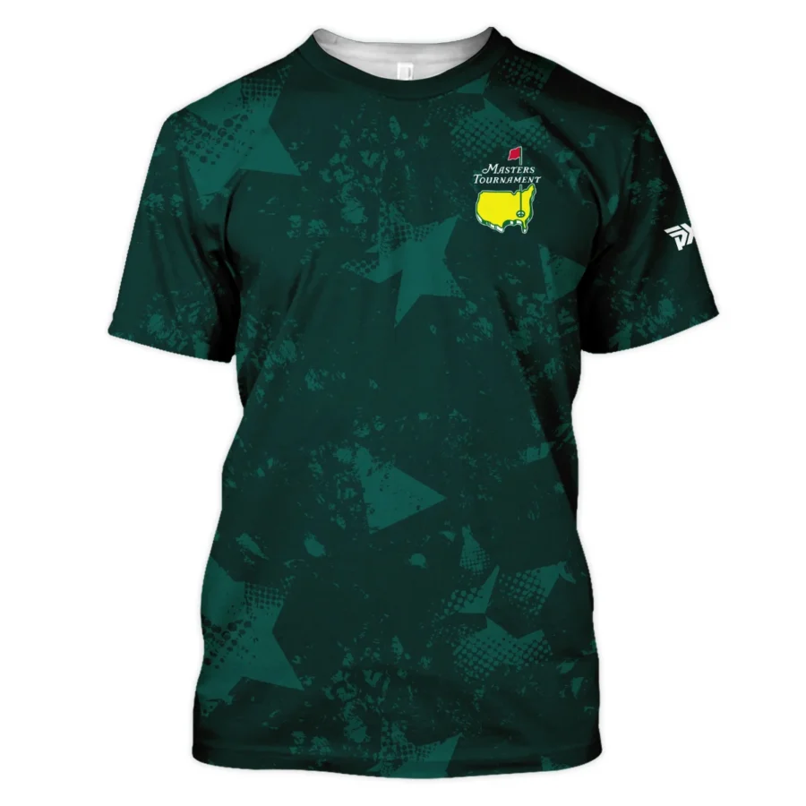 Dark Green Grunge Stars Pattern Golf Masters Tournament Unisex T-Shirt Style Classic T-Shirt