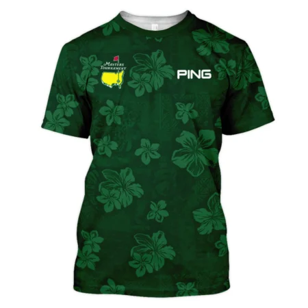 Hawaiian Tribal Elements And Hibiscus Flowers Patchwork Golf Masters Tournament Ping Unisex T-Shirt Style Classic T-Shirt