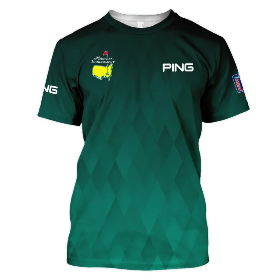 Gradient Dark Green Geometric Pattern Masters Tournament Ping Unisex T-Shirt Style Classic T-Shirt