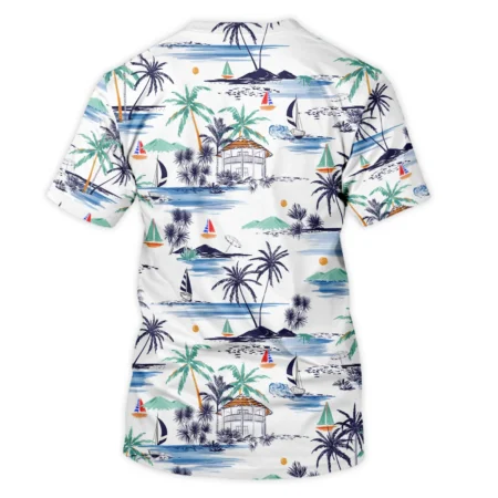 Artistic Seamless Summer Island Pattern Masters Tournament Ping Unisex T-Shirt Style Classic T-Shirt