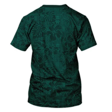 Hibiscus And Tropical Leaves With Tribal Elements Pattern Golf Masters Tournament Callaway Unisex T-Shirt Style Classic T-Shirt