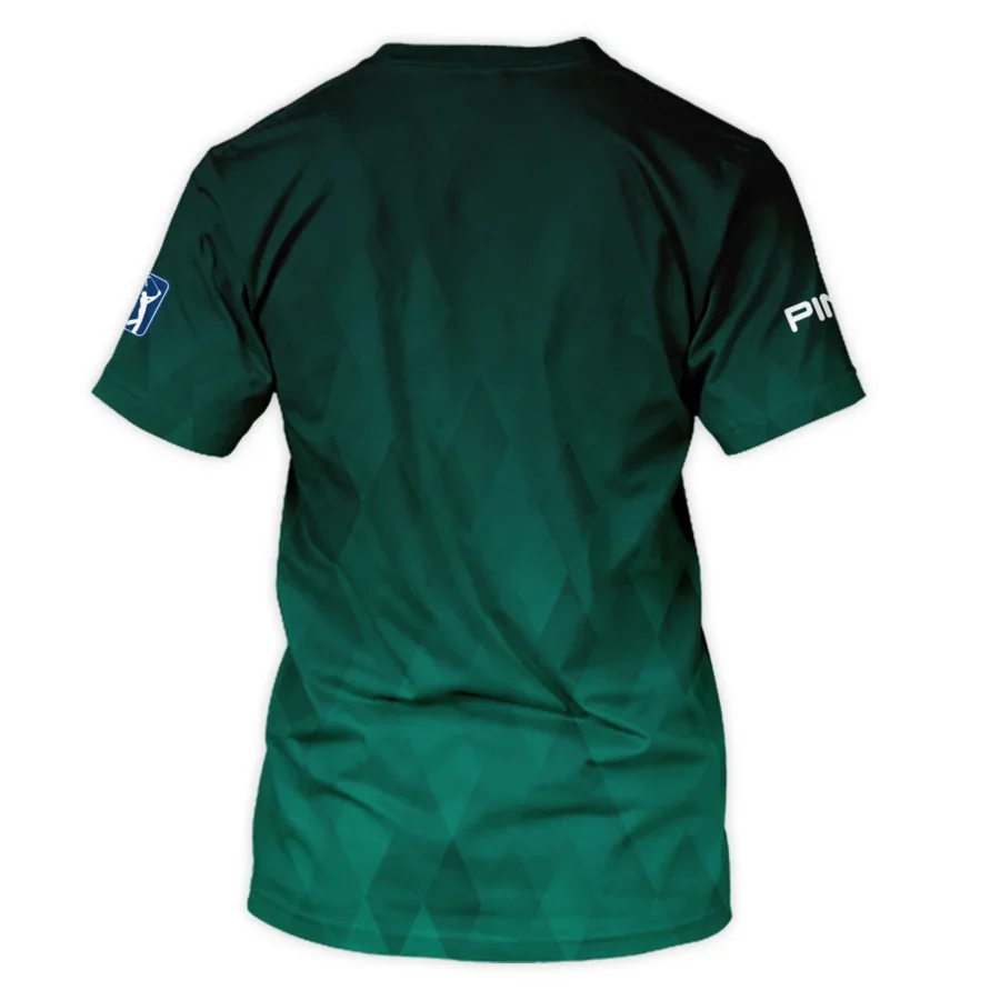 Gradient Dark Green Geometric Pattern Masters Tournament Ping Unisex T-Shirt Style Classic T-Shirt