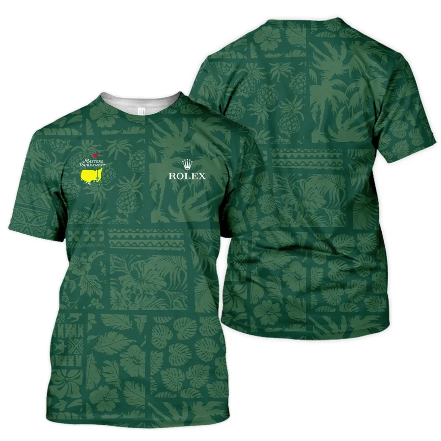 Masters Tournament Rolex Hawaiian Style Fabric Patchwork Unisex T-Shirt Style Classic T-Shirt