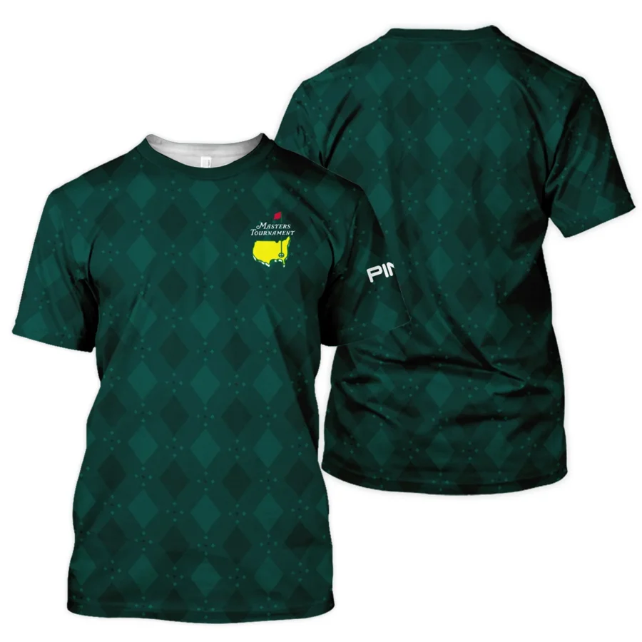 Dark Green Argyle Plaid Pattern Golf Masters Tournament Ping Unisex T-Shirt Style Classic T-Shirt