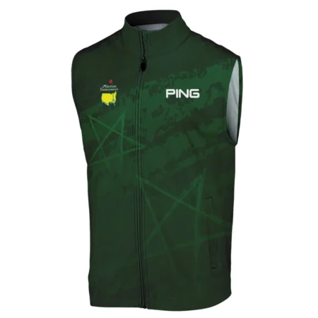 Stars Gradient Dark Green Grunge Pattern Masters Tournament Ping Sleeveless Jacket Style Classic Sleeveless Jacket