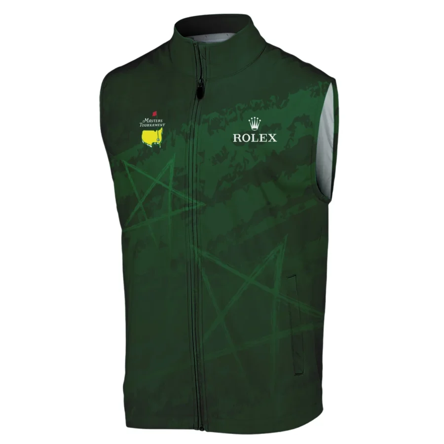 Stars Gradient Dark Green Grunge Pattern Masters Tournament Rolex Sleeveless Jacket Style Classic Sleeveless Jacket