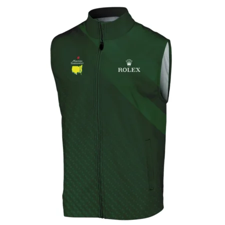 Rolex Gradient Dark Green Abstract Pattern Masters Tournament Sleeveless Jacket Style Classic Sleeveless Jacket