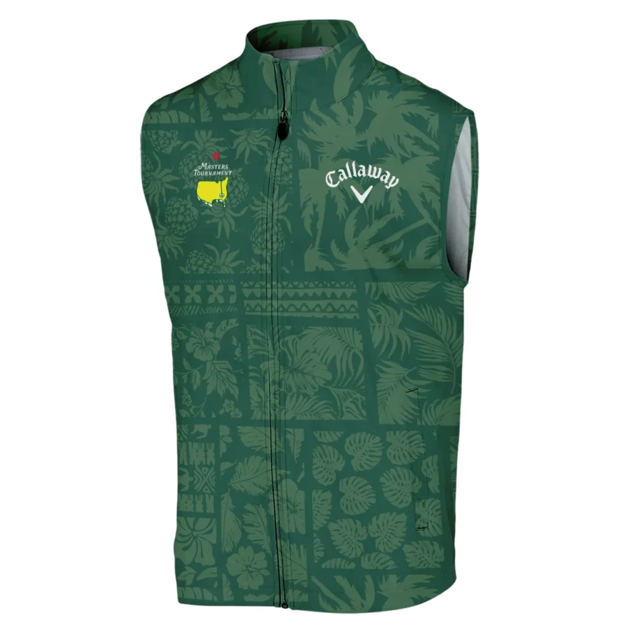 Masters Tournament Callaway Hawaiian Style Fabric Patchwork Sleeveless Jacket Style Classic Sleeveless Jacket