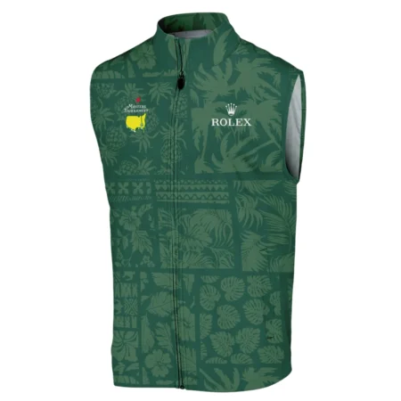 Masters Tournament Rolex Hawaiian Style Fabric Patchwork Sleeveless Jacket Style Classic Sleeveless Jacket