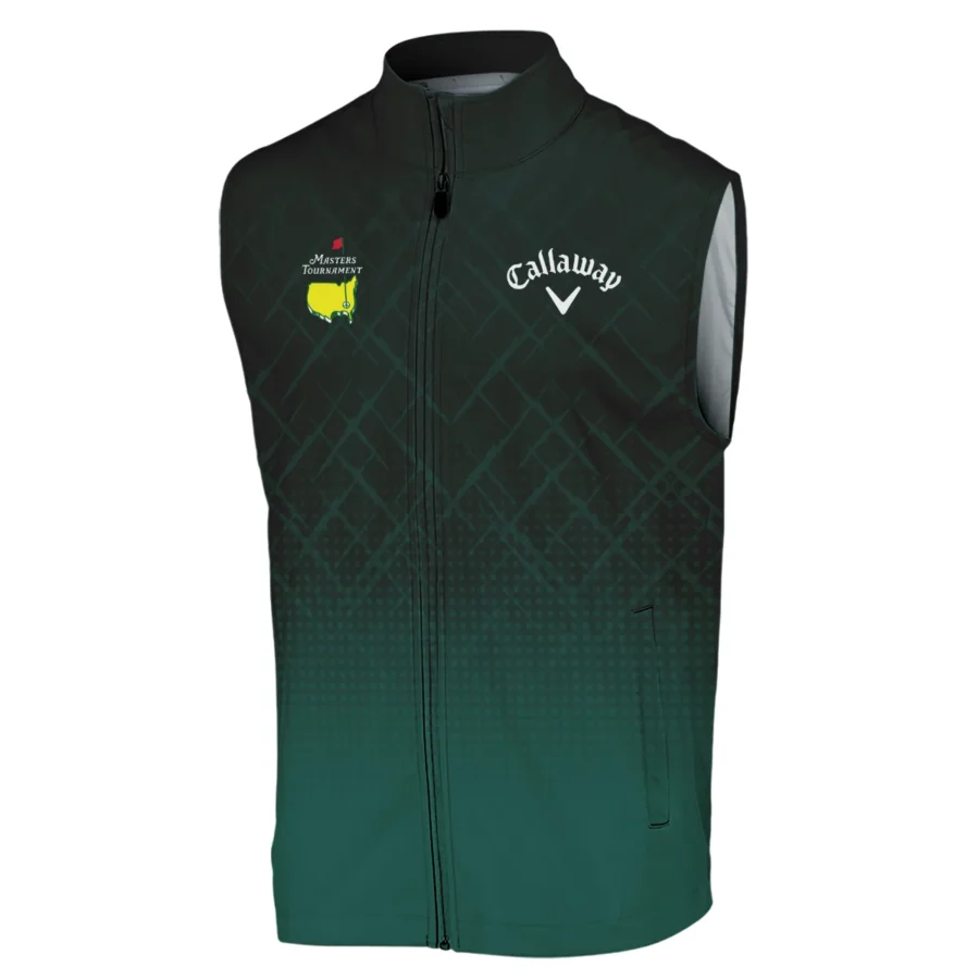 Callaway Masters Tournament Sport Jersey Pattern Dark Green Sleeveless Jacket Style Classic Sleeveless Jacket