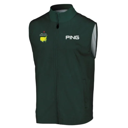 Masters Tournament Ping Pattern Sport Jersey Dark Green Sleeveless Jacket Style Classic Sleeveless Jacket