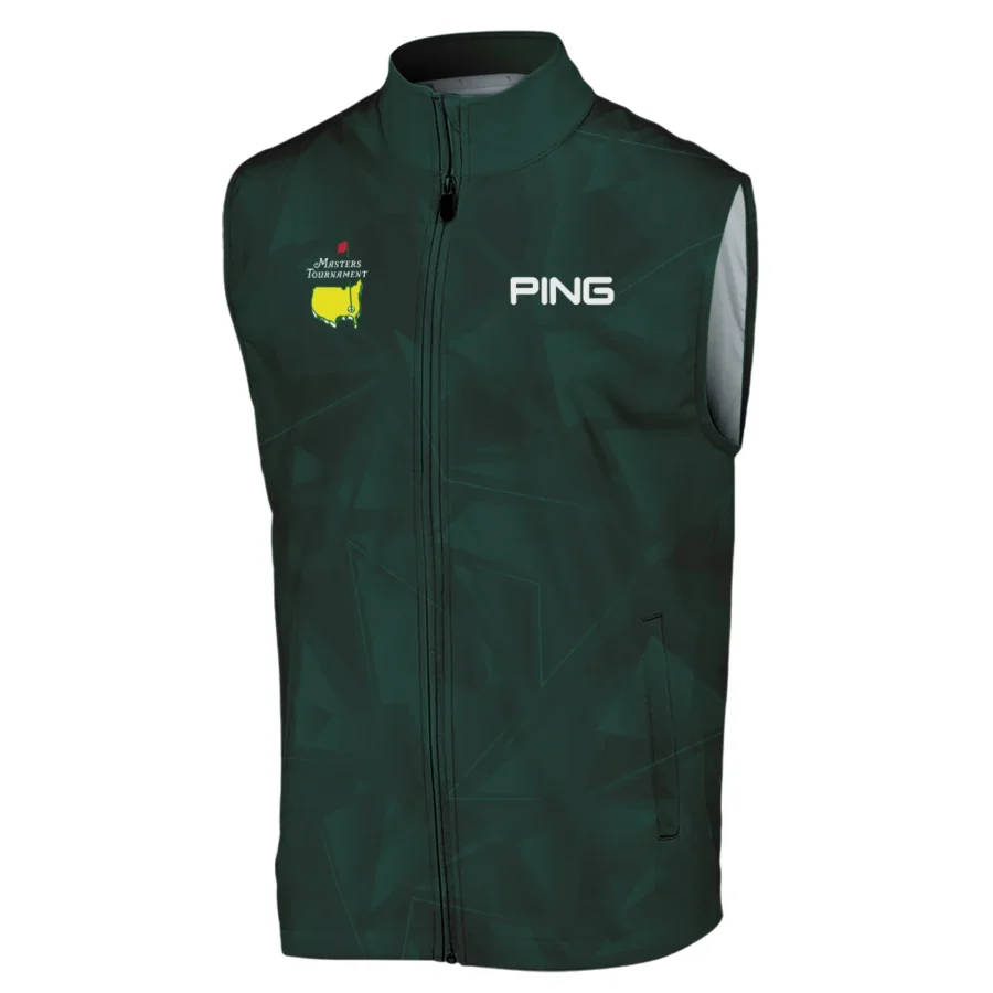 Dark Green Abstract Sport Masters Tournament Ping Sleeveless Jacket Style Classic Sleeveless Jacket