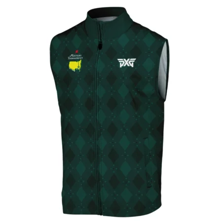 Dark Green Argyle Plaid Pattern Golf Masters Tournament Sleeveless Jacket Style Classic Sleeveless Jacket