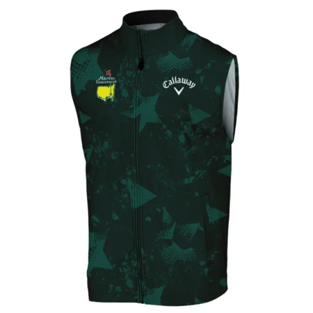 Dark Green Grunge Stars Pattern Golf Masters Tournament Callaway Sleeveless Jacket Style Classic Sleeveless Jacket