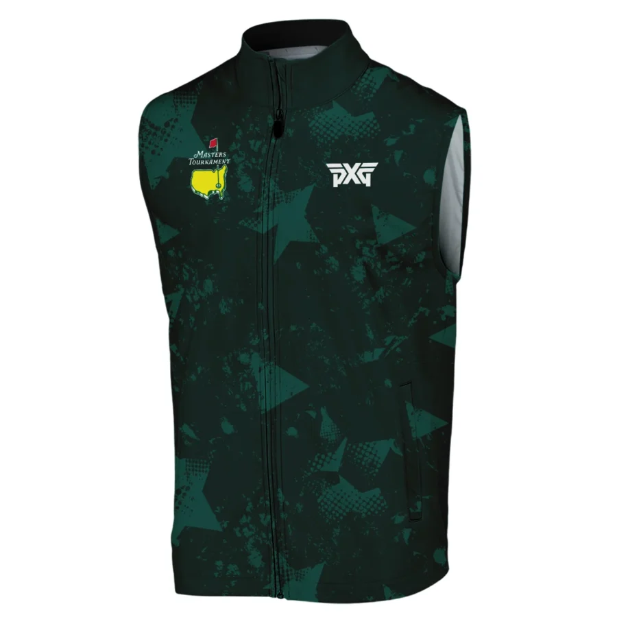 Dark Green Grunge Stars Pattern Golf Masters Tournament Sleeveless Jacket Style Classic Sleeveless Jacket