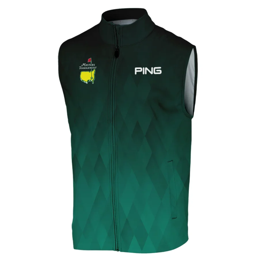 Gradient Dark Green Geometric Pattern Masters Tournament Ping Sleeveless Jacket Style Classic Sleeveless Jacket