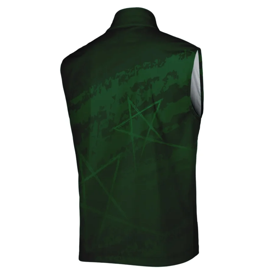 Stars Gradient Dark Green Grunge Pattern Masters Tournament Callaway Sleeveless Jacket Style Classic Sleeveless Jacket