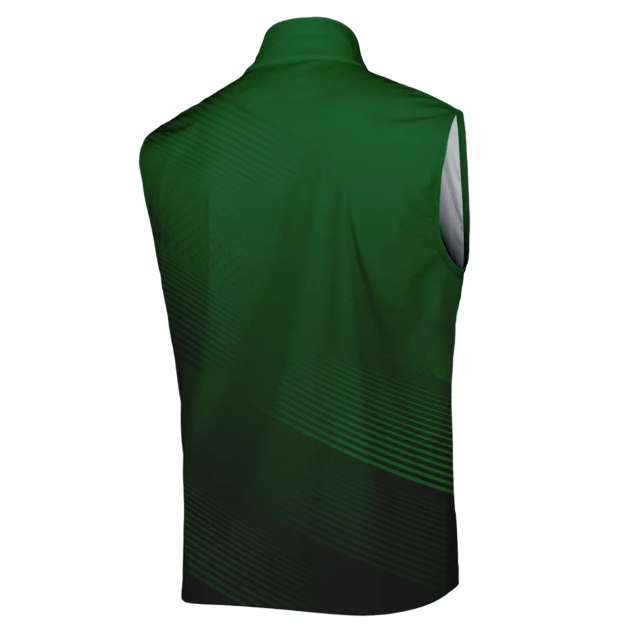 Masters Tournament Stripe Gradient Dark Green Abstract Pattern Callaway Sleeveless Jacket Style Classic Sleeveless Jacket