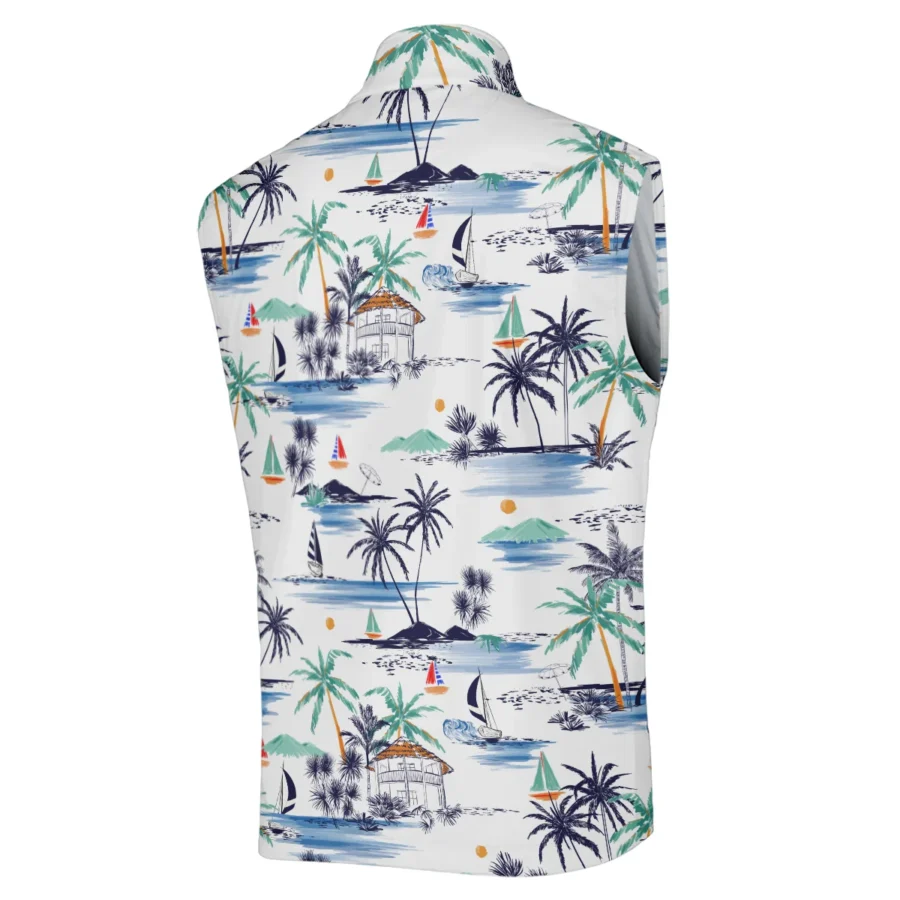 Artistic Seamless Summer Island Pattern Masters Tournament Callaway Sleeveless Jacket Style Classic Sleeveless Jacket