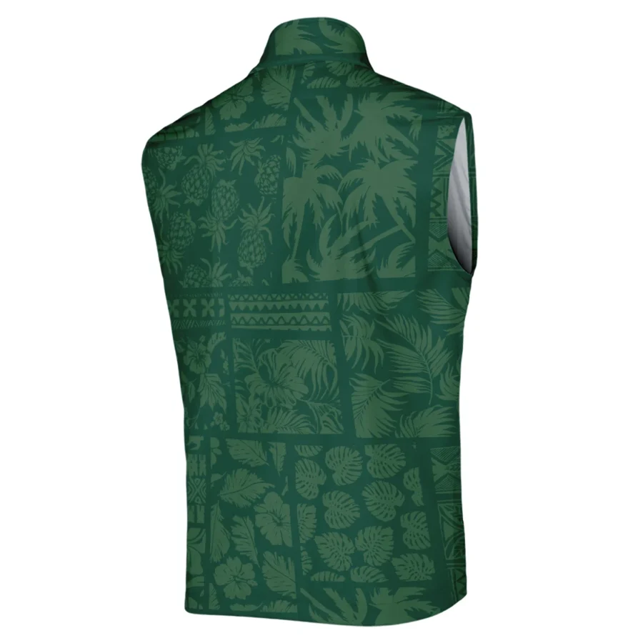 Masters Tournament Callaway Hawaiian Style Fabric Patchwork Sleeveless Jacket Style Classic Sleeveless Jacket