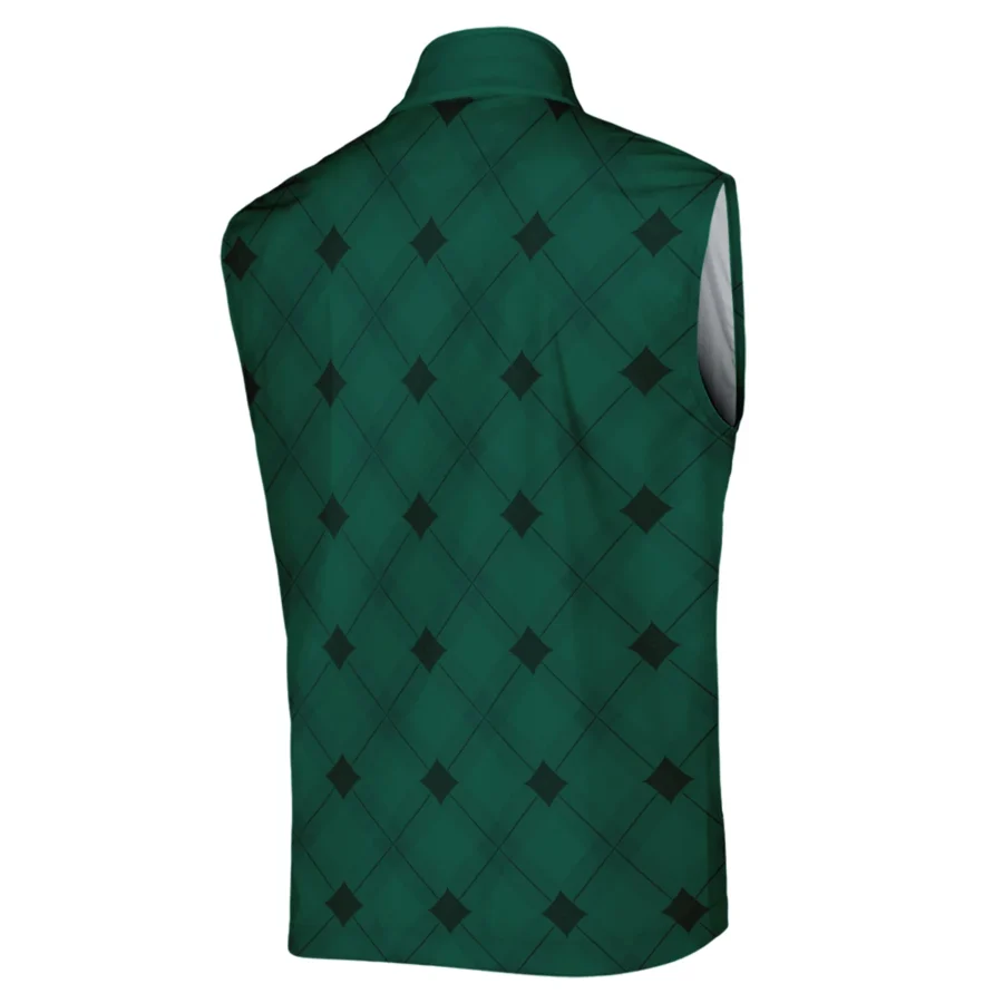 Golf Masters Tournament Green Argyle Pattern Callaway Sleeveless Jacket Style Classic Sleeveless Jacket