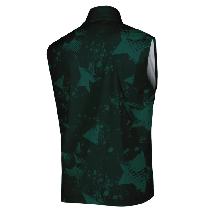 Dark Green Grunge Stars Pattern Golf Masters Tournament Ping Sleeveless Jacket Style Classic Sleeveless Jacket