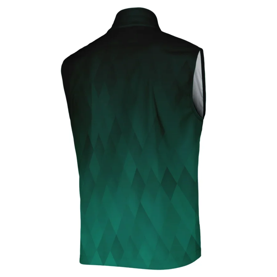 Gradient Dark Green Geometric Pattern Masters Tournament Callaway Sleeveless Jacket Style Classic Sleeveless Jacket