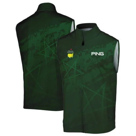 Stars Gradient Dark Green Grunge Pattern Masters Tournament Ping Sleeveless Jacket Style Classic Sleeveless Jacket