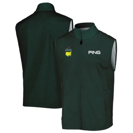 Masters Tournament Ping Pattern Sport Jersey Dark Green Sleeveless Jacket Style Classic Sleeveless Jacket