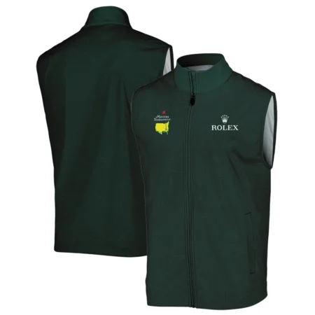 Masters Tournament Rolex Pattern Sport Jersey Dark Green Sleeveless Jacket Style Classic Sleeveless Jacket