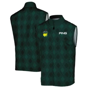 Dark Green Argyle Plaid Pattern Golf Masters Tournament Ping Quarter-Zip Jacket Style Classic Quarter-Zip Jacket