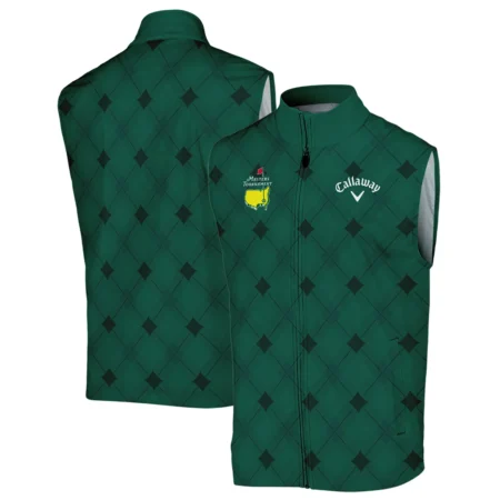 Golf Masters Tournament Green Argyle Pattern Callaway Sleeveless Jacket Style Classic Sleeveless Jacket