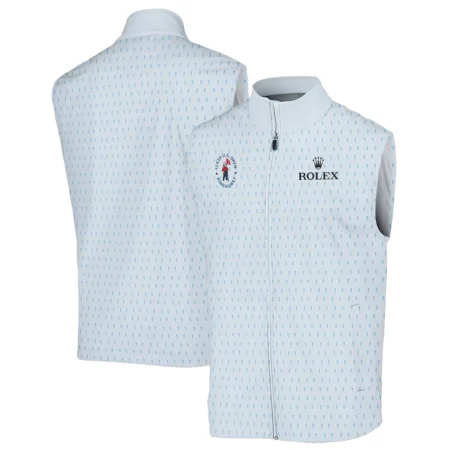 Golf Pattern Cup Light Blue Green 124th U.S. Open Pinehurst Rolex Sleeveless Jacket Style Classic Sleeveless Jacket