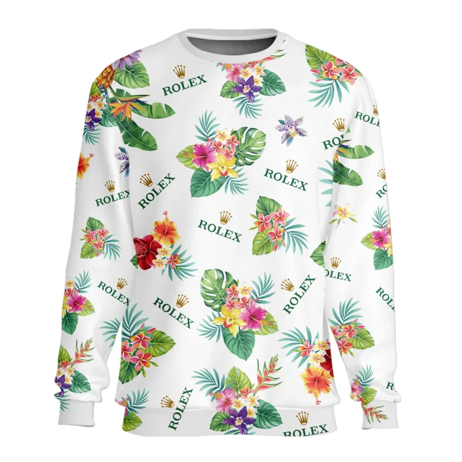 Rolex Hawaiian Flower Unisex Sweatshirt Style Classic Sweatshirt