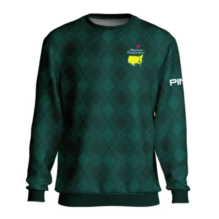 Dark Green Argyle Plaid Pattern Golf Masters Tournament Ping Unisex Sweatshirt Style Classic Sweatshirt