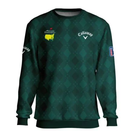 Dark Green Argyle Plaid Pattern Golf Masters Tournament Callaway Hoodie Shirt Style Classic Hoodie Shirt