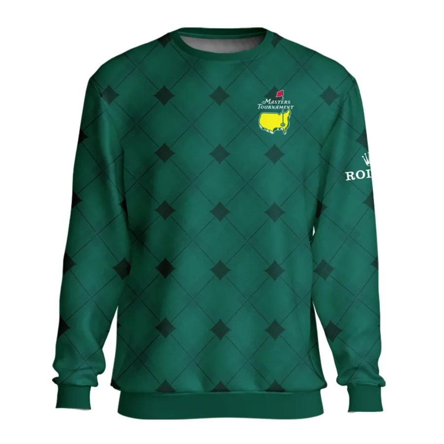 Golf Masters Tournament Green Argyle Pattern Rolex Unisex Sweatshirt Style Classic Sweatshirt