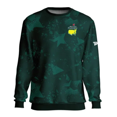 Dark Green Grunge Stars Pattern Golf Masters Tournament Unisex Sweatshirt Style Classic Sweatshirt