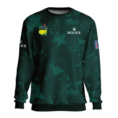 Dark Green Grunge Stars Pattern Golf Masters Tournament Rolex Unisex Sweatshirt Style Classic Sweatshirt