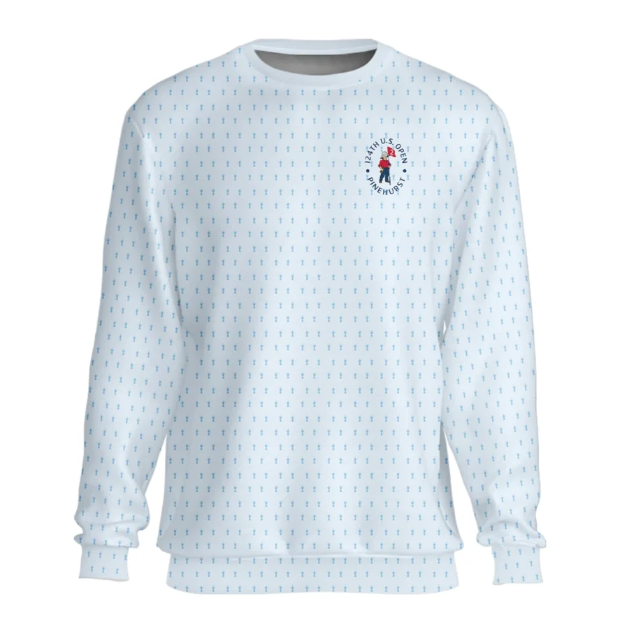 Golf Pattern Cup Light Blue Green 124th U.S. Open Pinehurst Unisex Sweatshirt Style Classic Sweatshirt