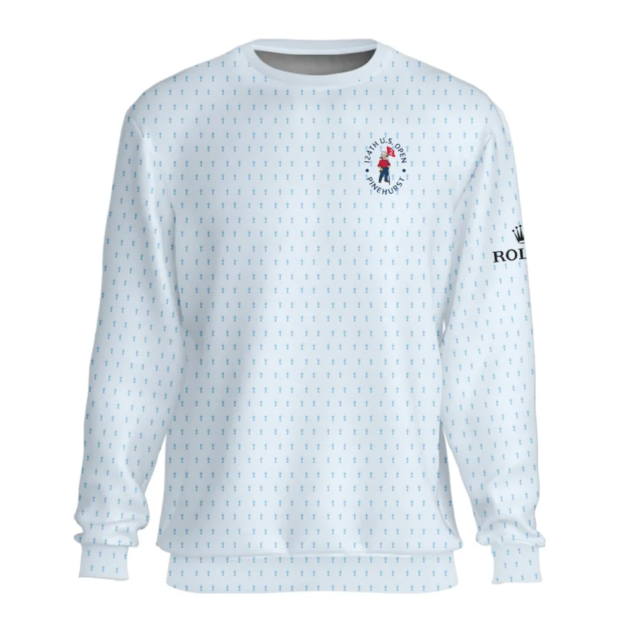 Golf Pattern Cup Light Blue Green 124th U.S. Open Pinehurst Rolex Unisex Sweatshirt Style Classic Sweatshirt