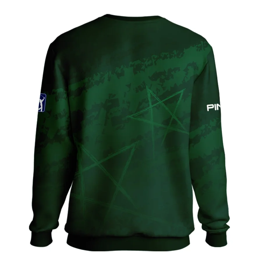 Stars Gradient Dark Green Grunge Pattern Masters Tournament Ping Unisex Sweatshirt Style Classic Sweatshirt