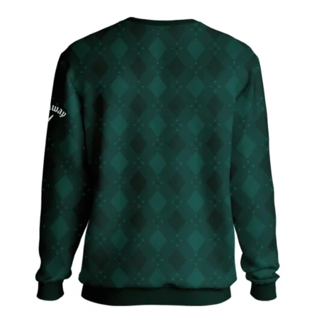 Dark Green Argyle Plaid Pattern Golf Masters Tournament Callaway Unisex Sweatshirt Style Classic Sweatshirt