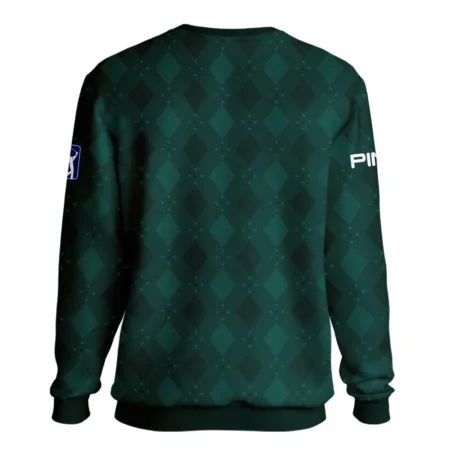 Dark Green Argyle Plaid Pattern Golf Masters Tournament Ping Unisex Sweatshirt Style Classic Sweatshirt