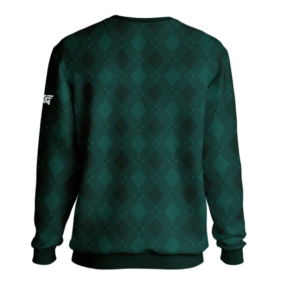 Dark Green Argyle Plaid Pattern Golf Masters Tournament Unisex Sweatshirt Style Classic Sweatshirt