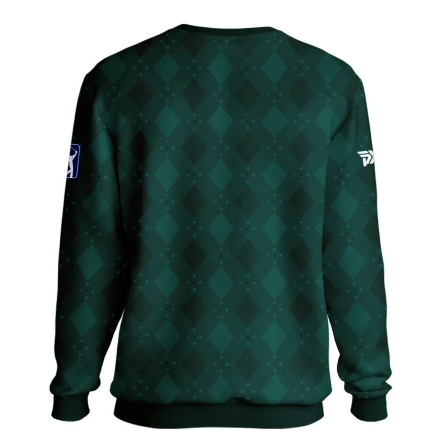 Dark Green Argyle Plaid Pattern Golf Masters Tournament Unisex Sweatshirt Style Classic Sweatshirt