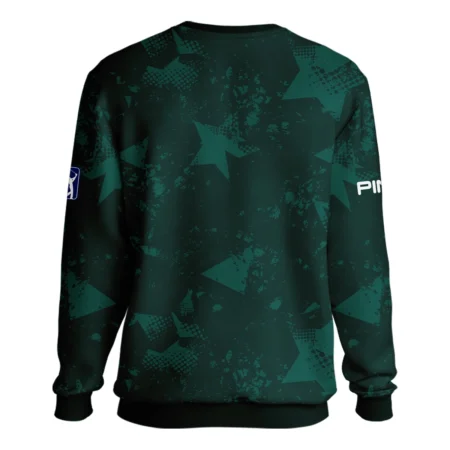 Dark Green Grunge Stars Pattern Golf Masters Tournament Ping Unisex Sweatshirt Style Classic Sweatshirt