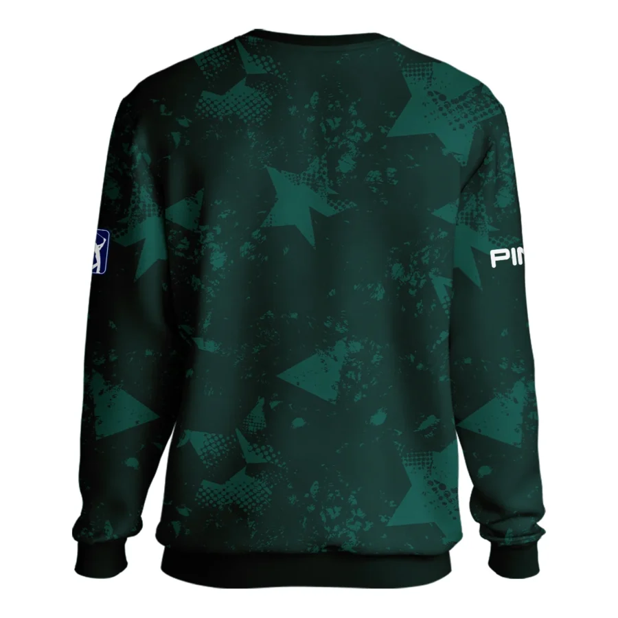 Dark Green Grunge Stars Pattern Golf Masters Tournament Ping Unisex Sweatshirt Style Classic Sweatshirt